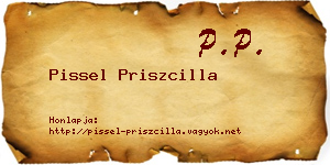 Pissel Priszcilla névjegykártya